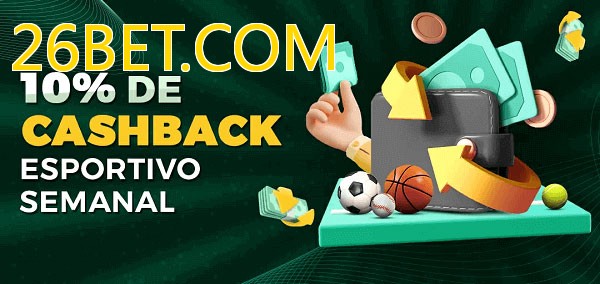 10% de bônus de cashback na 26BET.COM